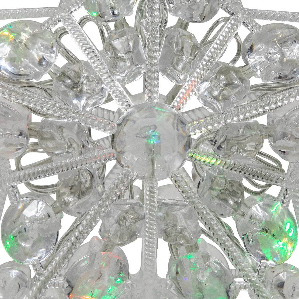 LED Lighted Color Changing Jeweled Star Christmas Tree Topper - 9.5"