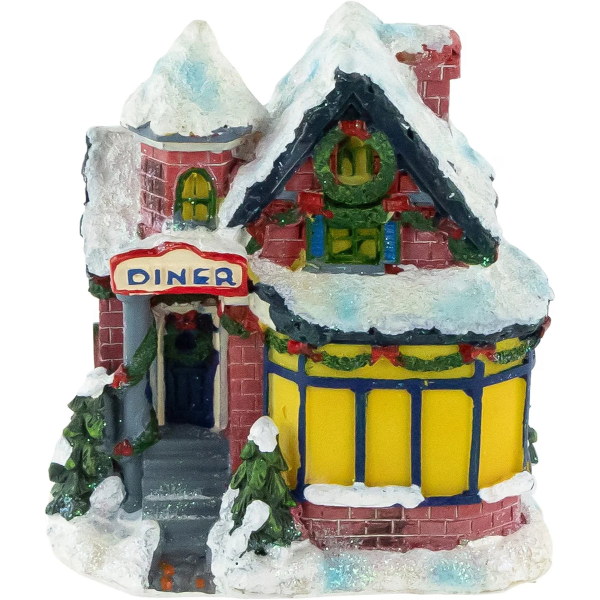 Snowy Diner Christmas Village Building, 4 Inch