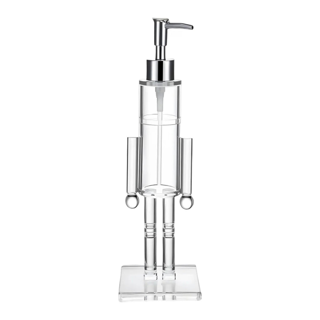 Nutcracker Liquid Soap Dispenser, Clear Refillable Lotion Pump for Christmas Decor