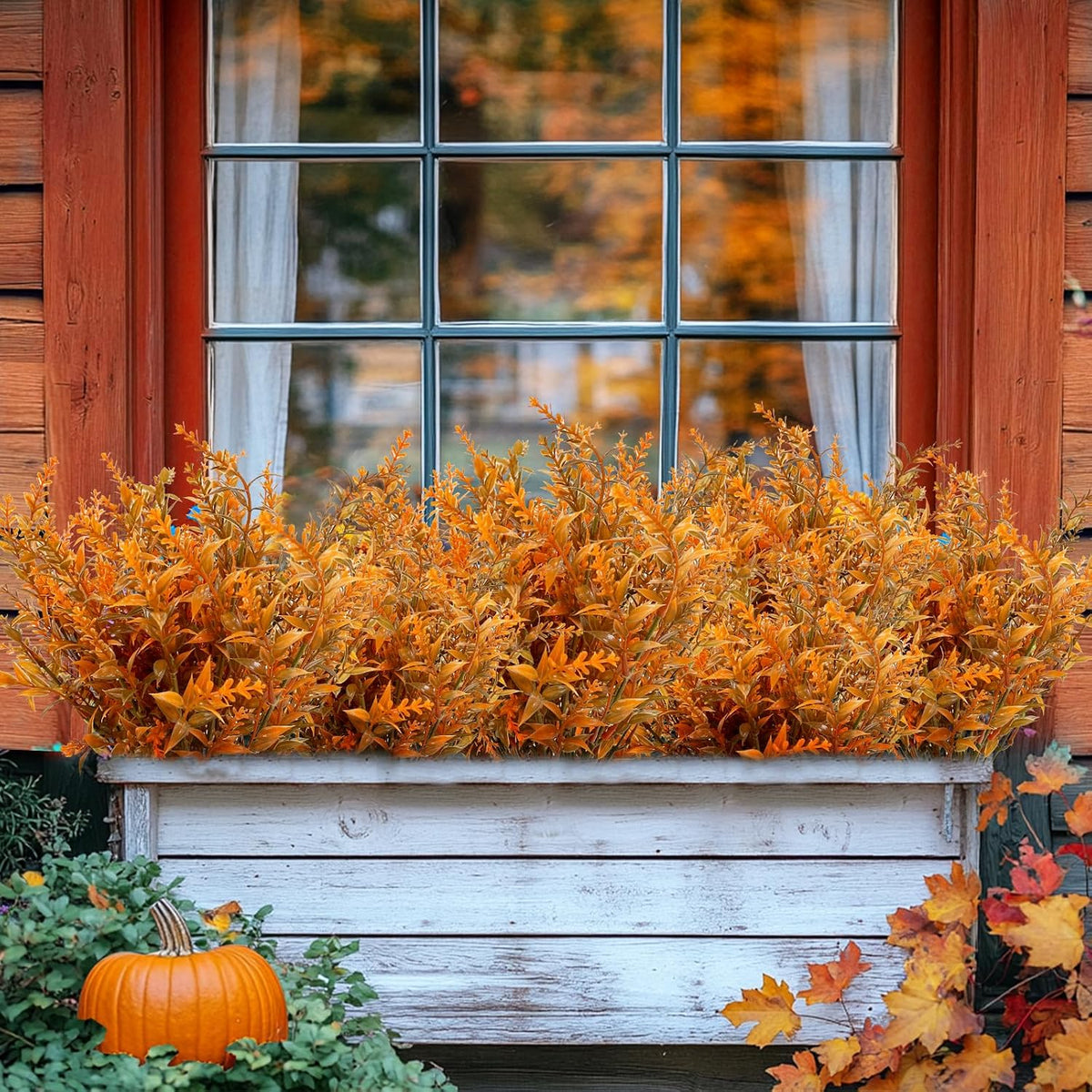 20 Bundles Artificial Fall Flowers for Outdoors Fall Decorations
