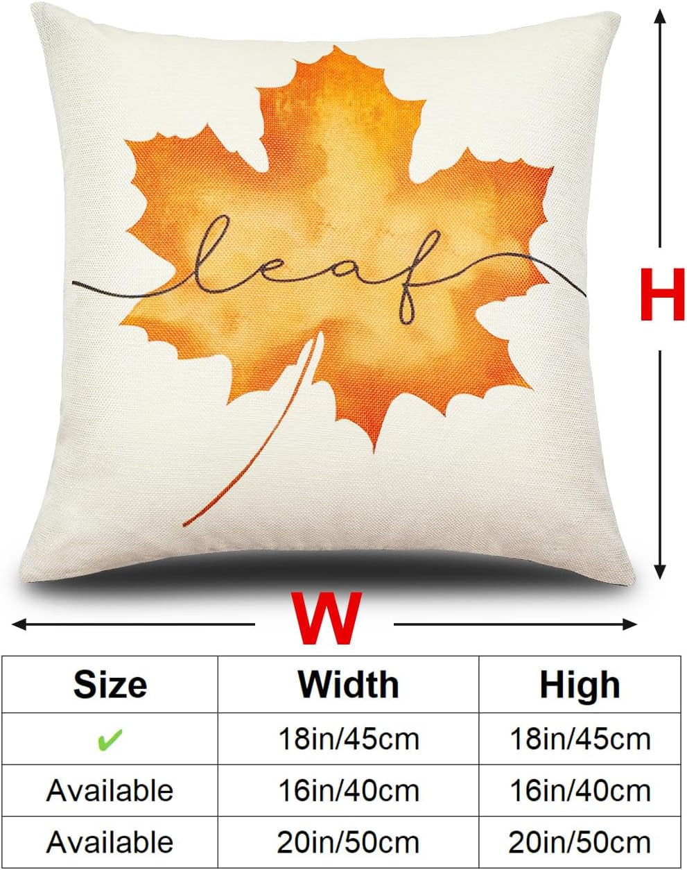 Fall Pillow Covers 18X18 4Pcs Double‑Sided Print Autumn Home Decor