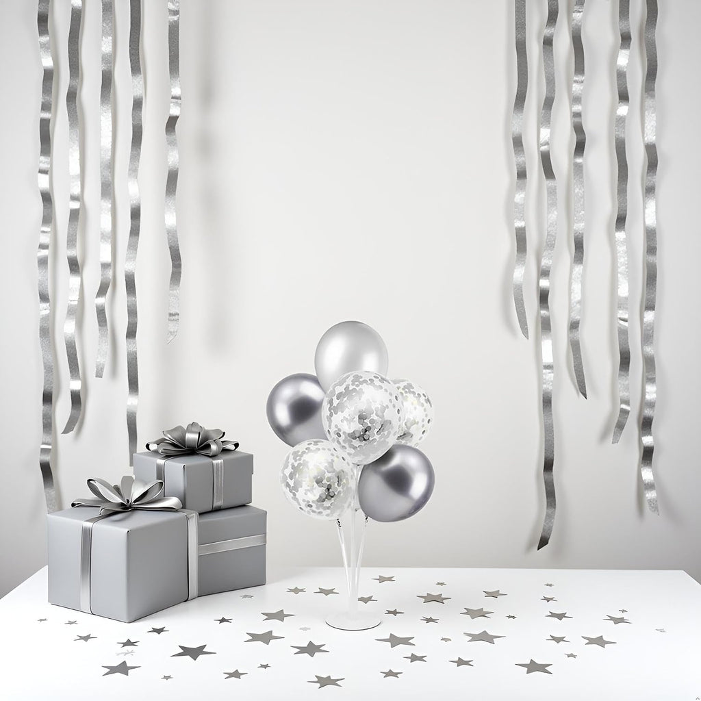 4Set Silver Balloon Stand Table Centerpieces Party Decor