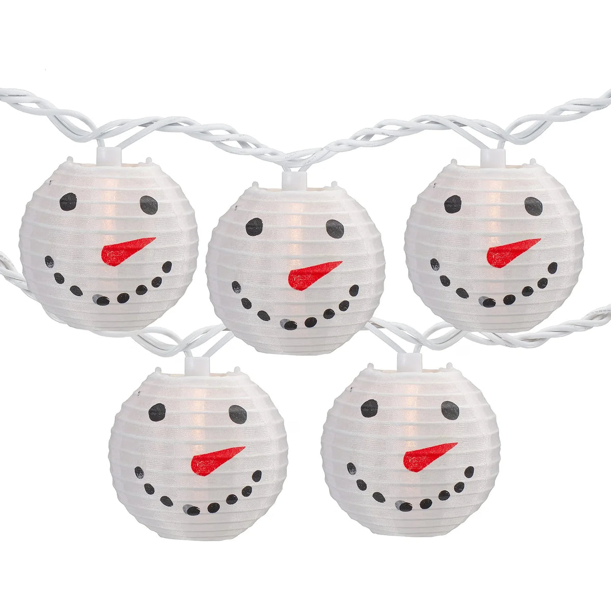 Snowman Lantern Christmas String Lights, 10 Count, 8.5 ft