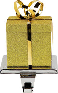Glitter Gift Box Christmas Stocking Holder, 5.5 Inch