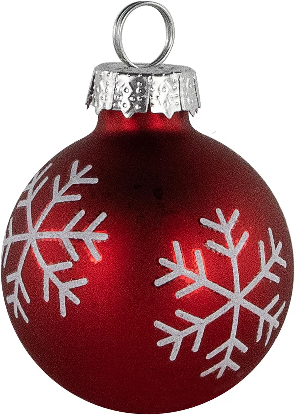 Red Glass Ornament Place Card Holders, Set of 6