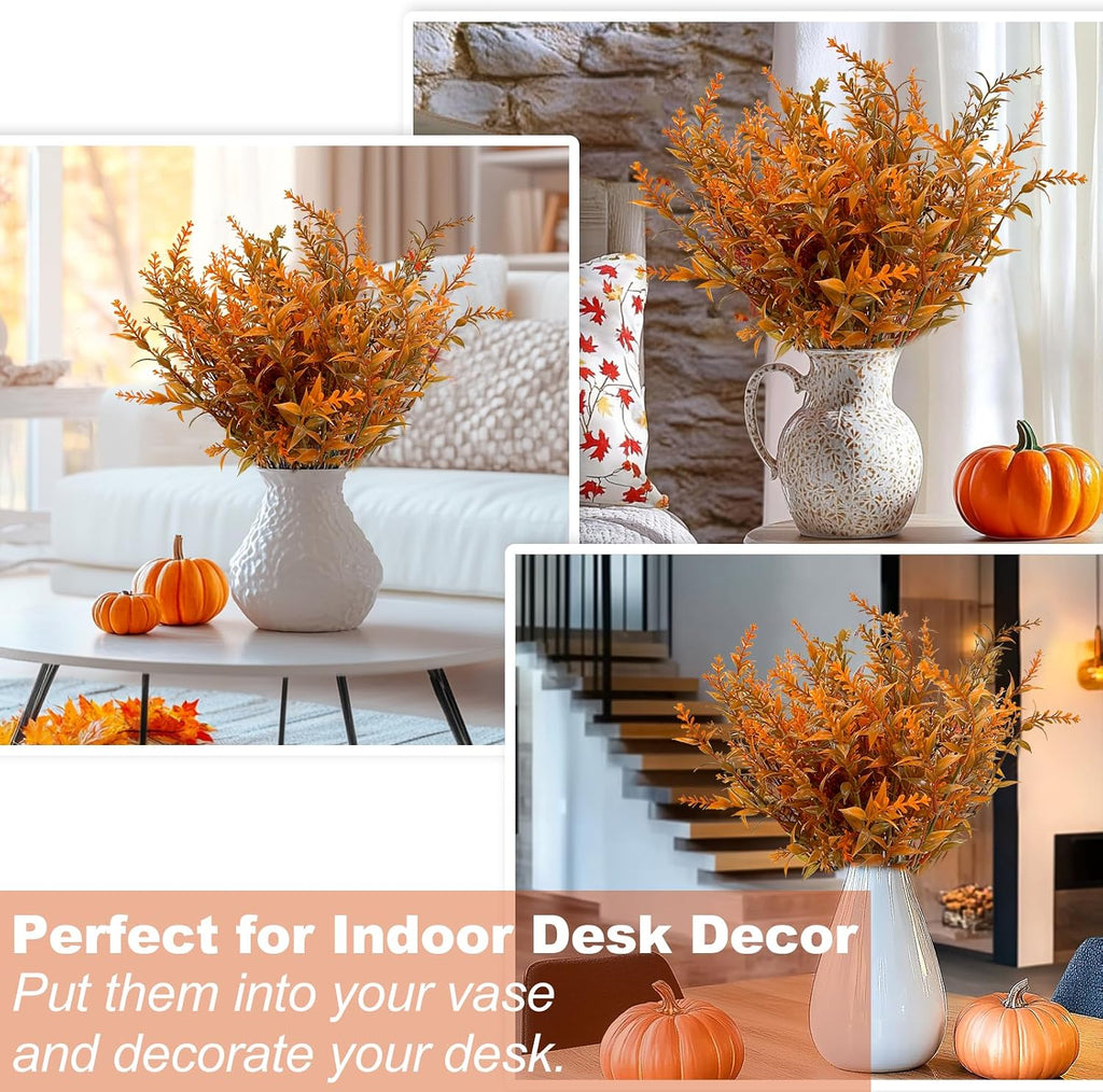 20 Bundles Artificial Fall Flowers for Outdoors Fall Decorations