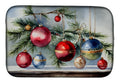 Hanging Ornaments on Pine Branch Dish Drying Mat