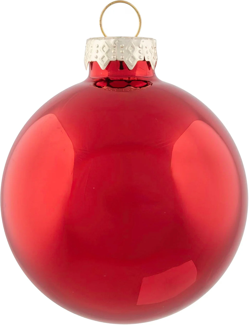 40Ct Shiny Glitter and Matte Red Glass Ball Christmas Ornament Set - 1" - 2.5"