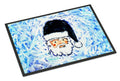 Blue Santa Claus Christmas Doormat, 18 x 27 Inch