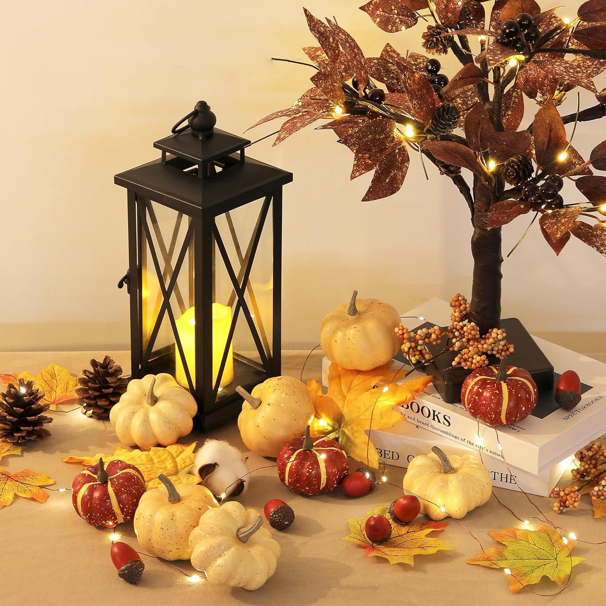 Pumpkin Decor Set, 23 PCS Fall Harvest Bowl Filler Decorations