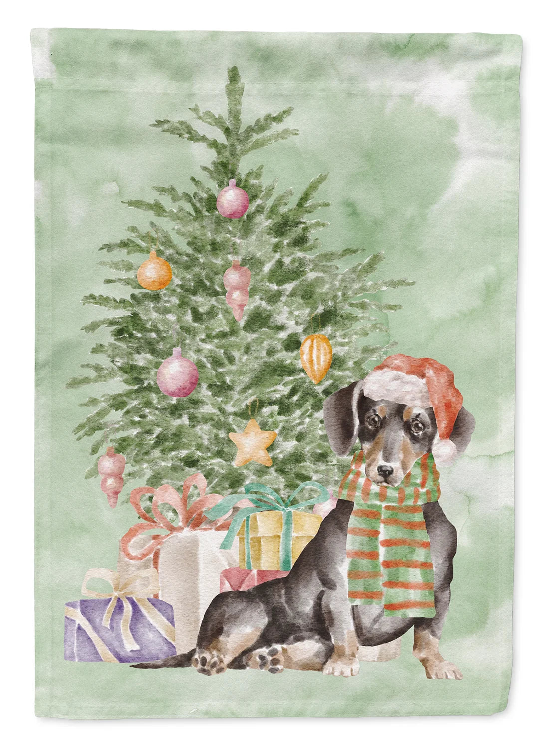 Dachshund Christmas Garden Flag