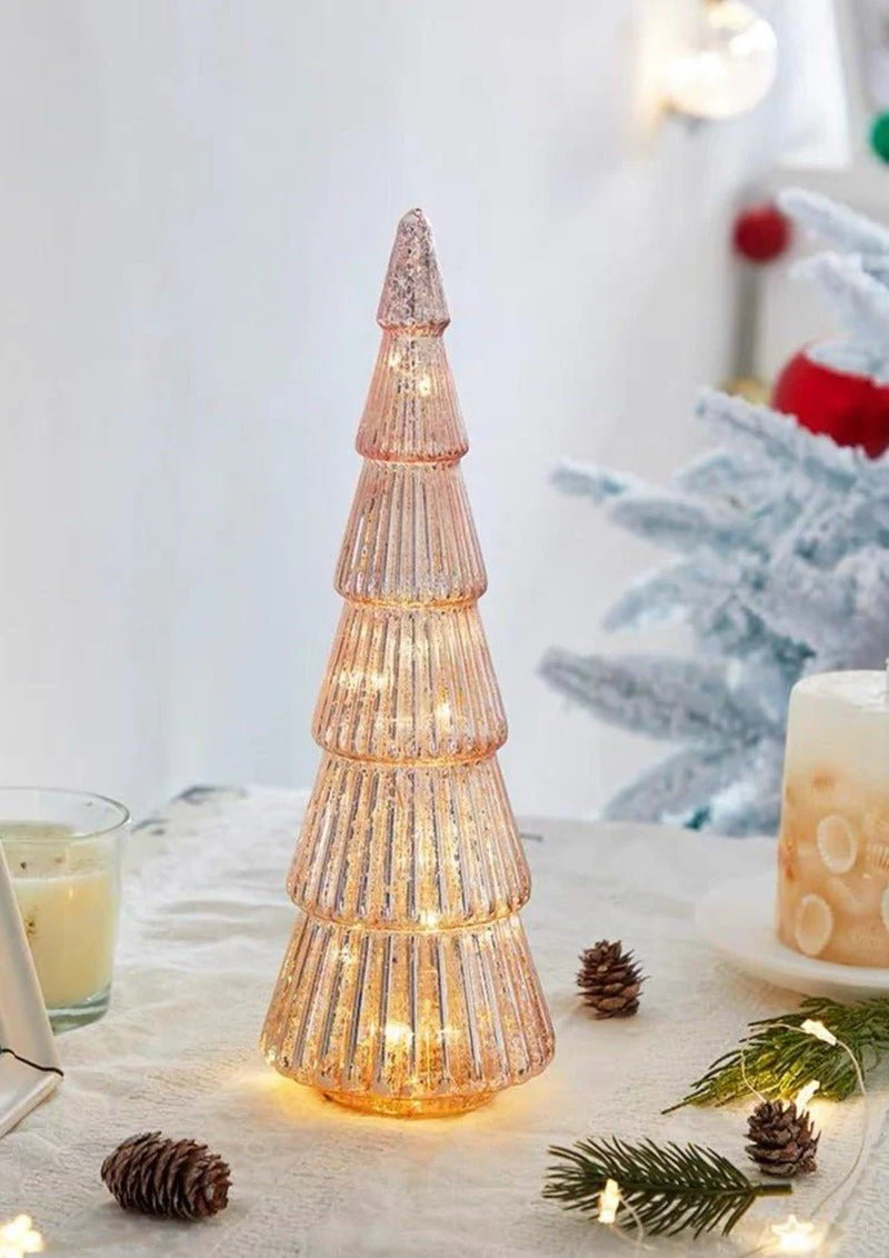 Sparkling Christmas Tree Led Light, Elegant Table Setting & Tablescape Decor Centerpiece
