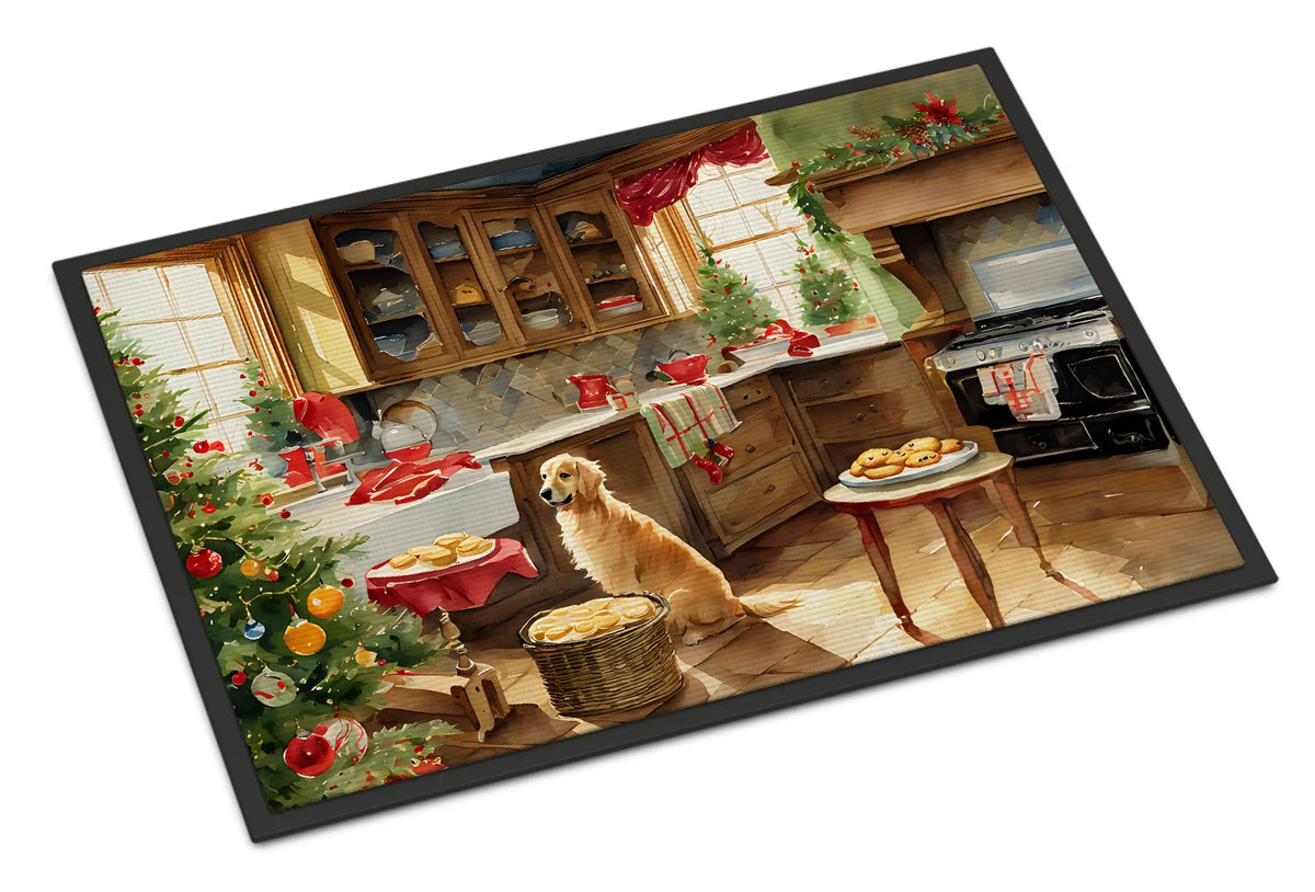 Golden Retriever Christmas Cookies Doormat, 18 x 27 Inch
