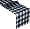 Black and White Buffalo Check Cotton Table Runner (14 x 72 in)