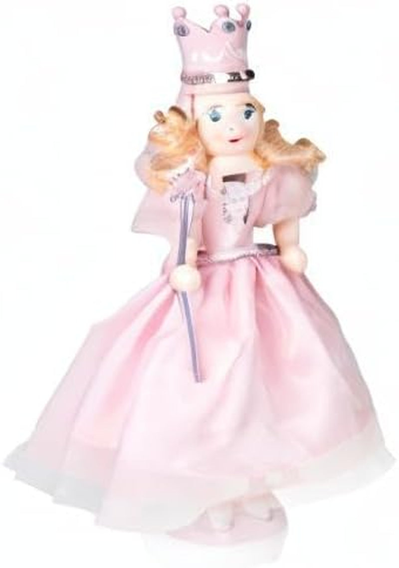 Sugar Plum Fairy 14 Inch Traditional Wooden Nutcracker, Festive Christmas Décor for Shelves and Tables