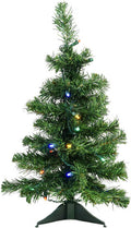 Pre-Lit Tabletop Christmas Tree, 2 ft, Multicolor LED Lights