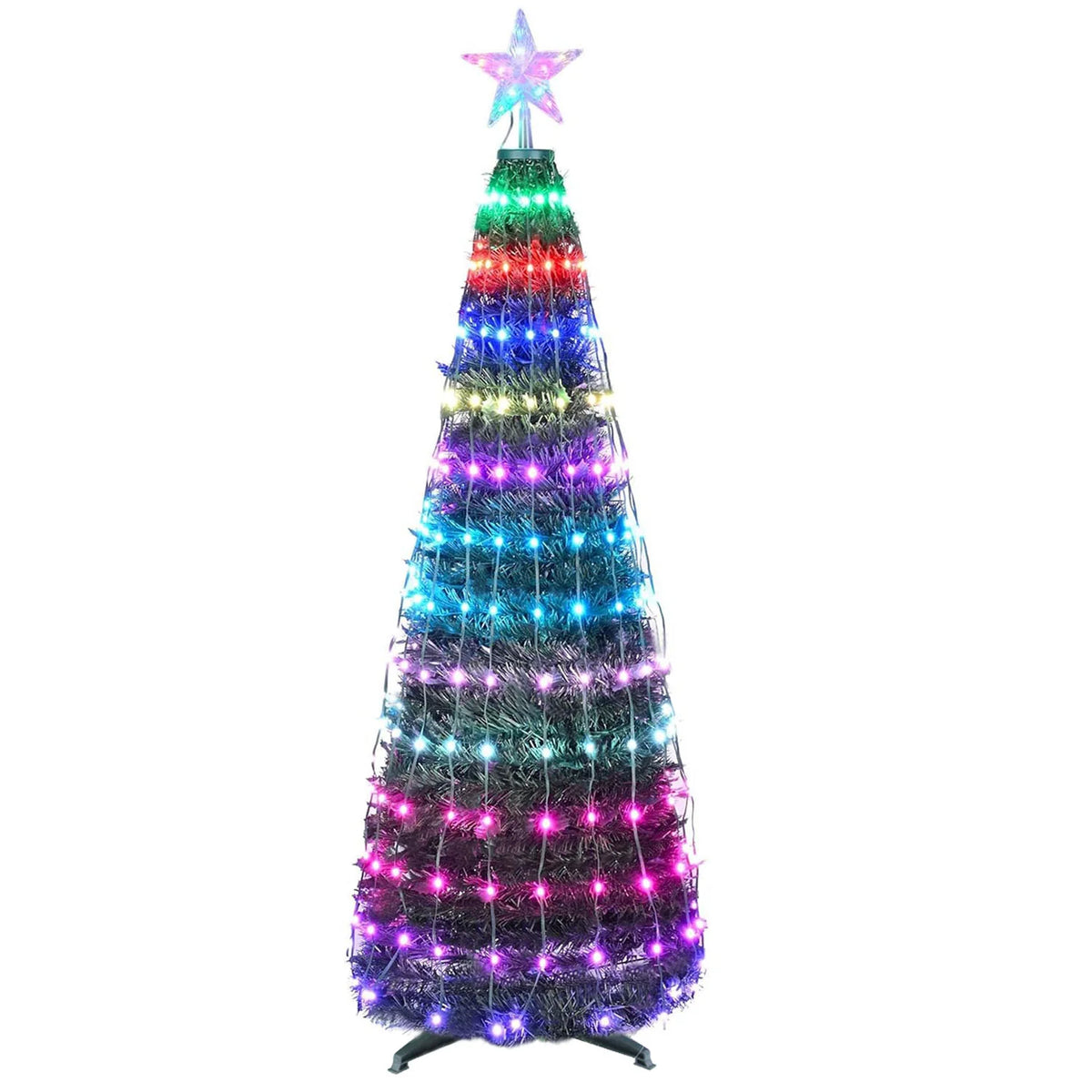 Collapsible Lighted Christmas Tree with Remote & App Control