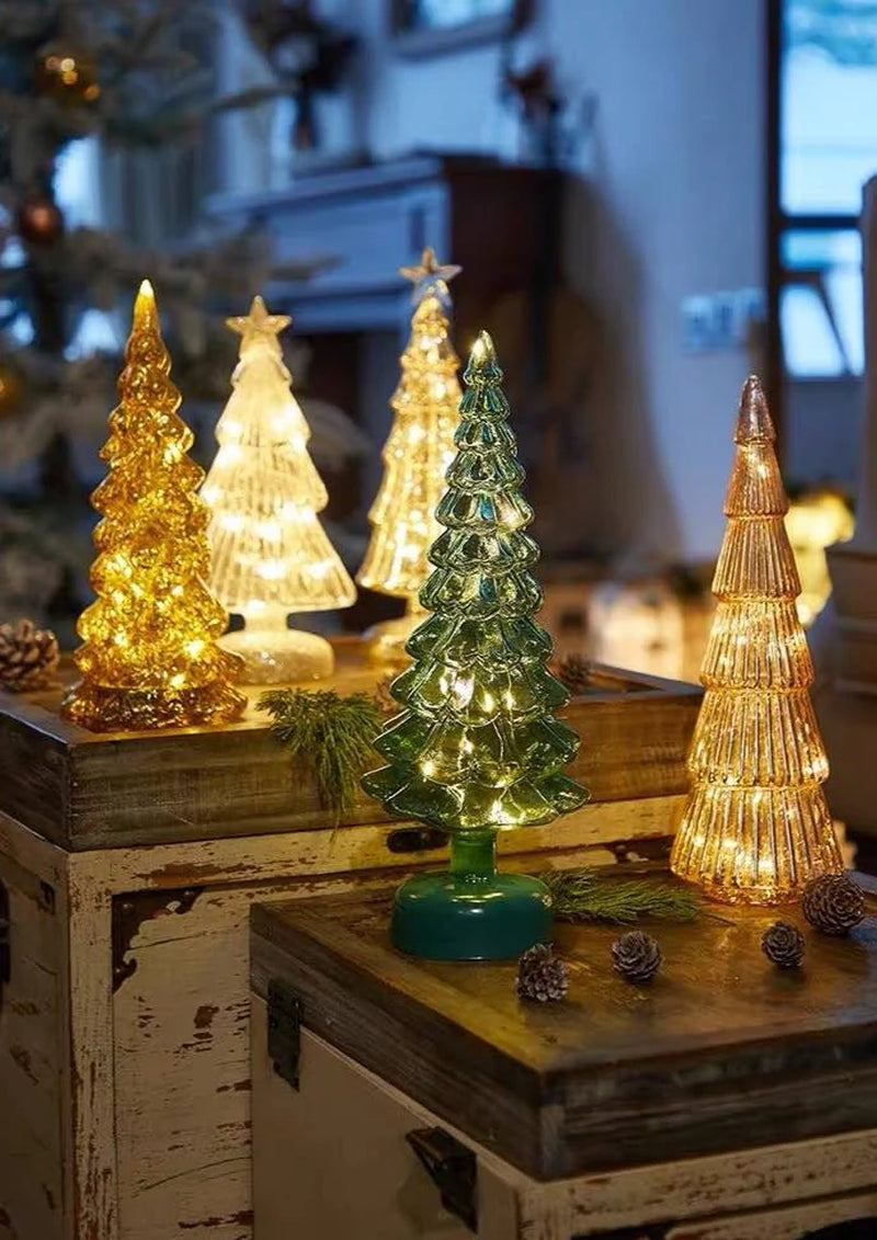 Sparkling Christmas Tree Led Light, Elegant Table Setting & Tablescape Decor Centerpiece